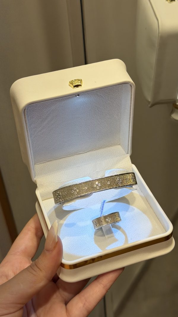Bracelet et bague roberto argenté motif 5🤍