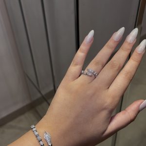 Bracelet et bague bvlgari argenté ajustable 🩶
