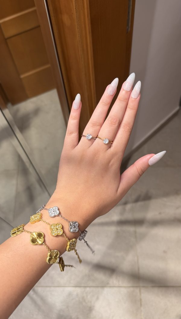 Gourmette Van Cleef strass doré ✨