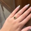Bague marquise noire ajustable ✨