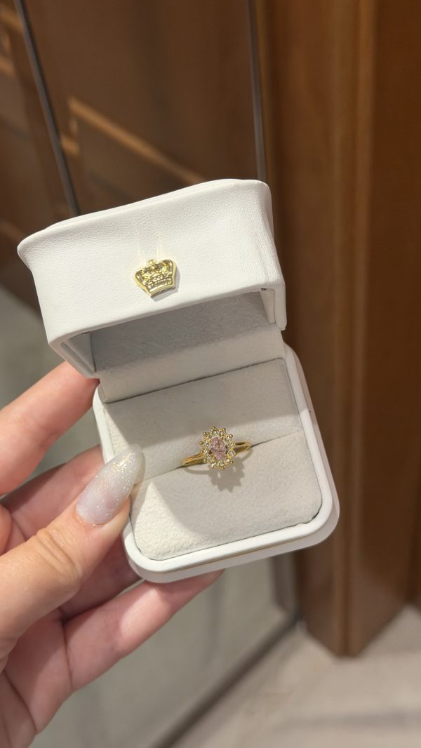 Bague marquise pink ajustable ✨
