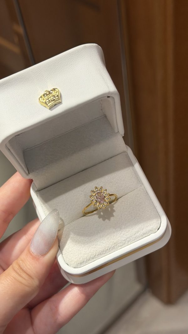 Bague marquise pink ajustable ✨