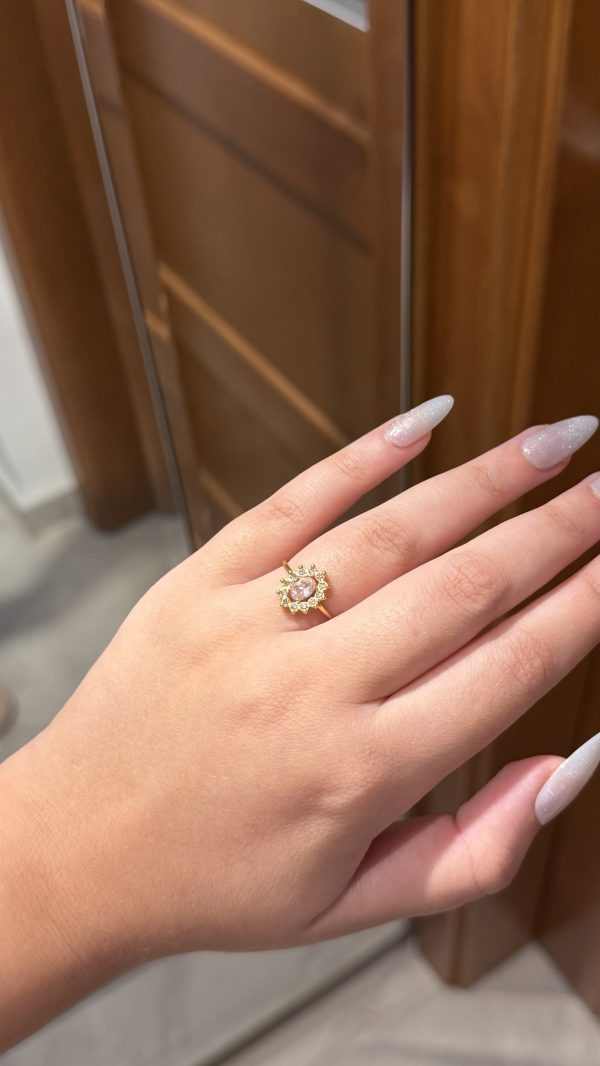 Bague marquise pink ajustable ✨